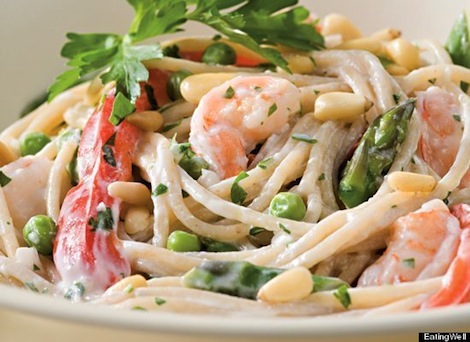 Creamy Pasta With Shrimp And Vegetables